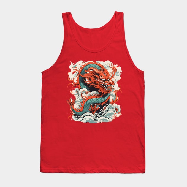 Year of the Dragon 2024 Zodiac Lunar Tank Top by FrogandFog